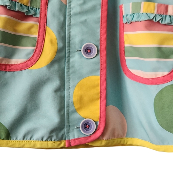 CLEARANCE Matilda Jane Raincoat Polka Dot Vinyl and Cotton with Hood Size 8 - Picture 11 of 16